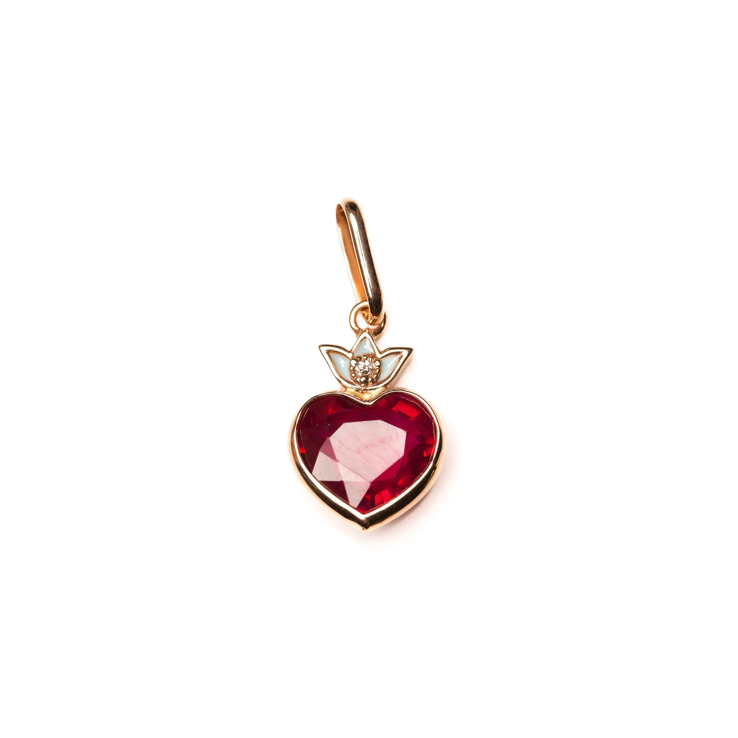 Crown collection pendant top Ruby
