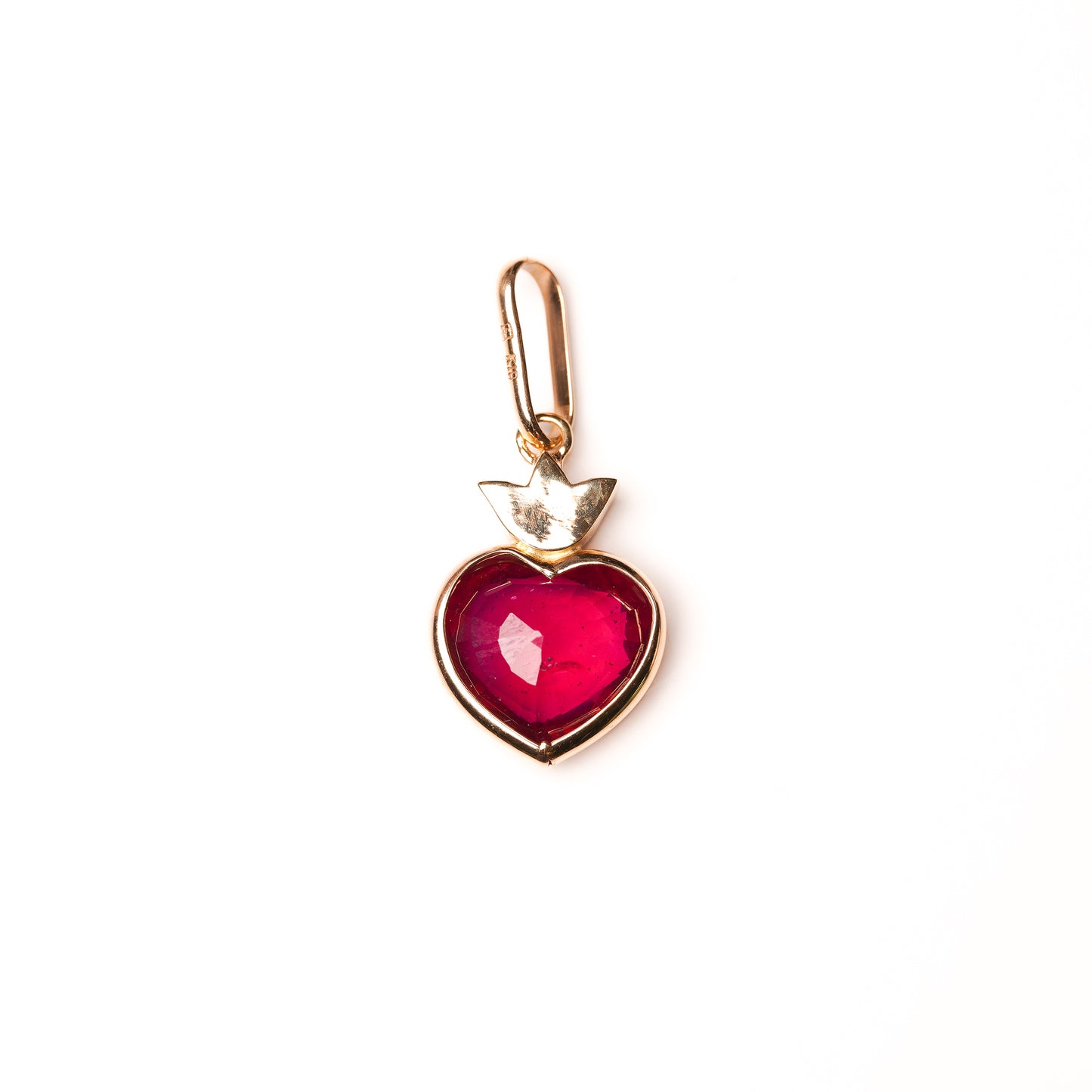 Crown collection pendant top Ruby