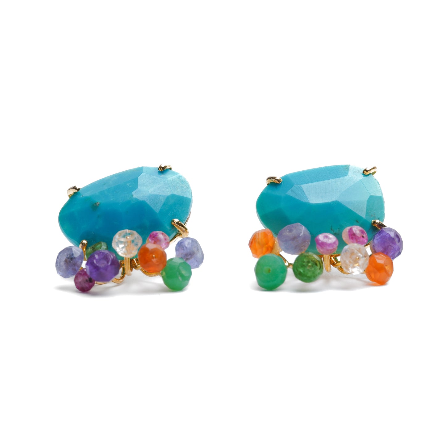 【 Online Limited 】Gemstone Fairy Earrings Collection Pierce < Turquoise >