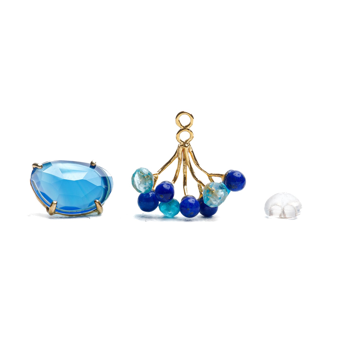 【 Online Limited 】Gemstone Fairy Earrings Collection Pierce < Blue Onyx >
