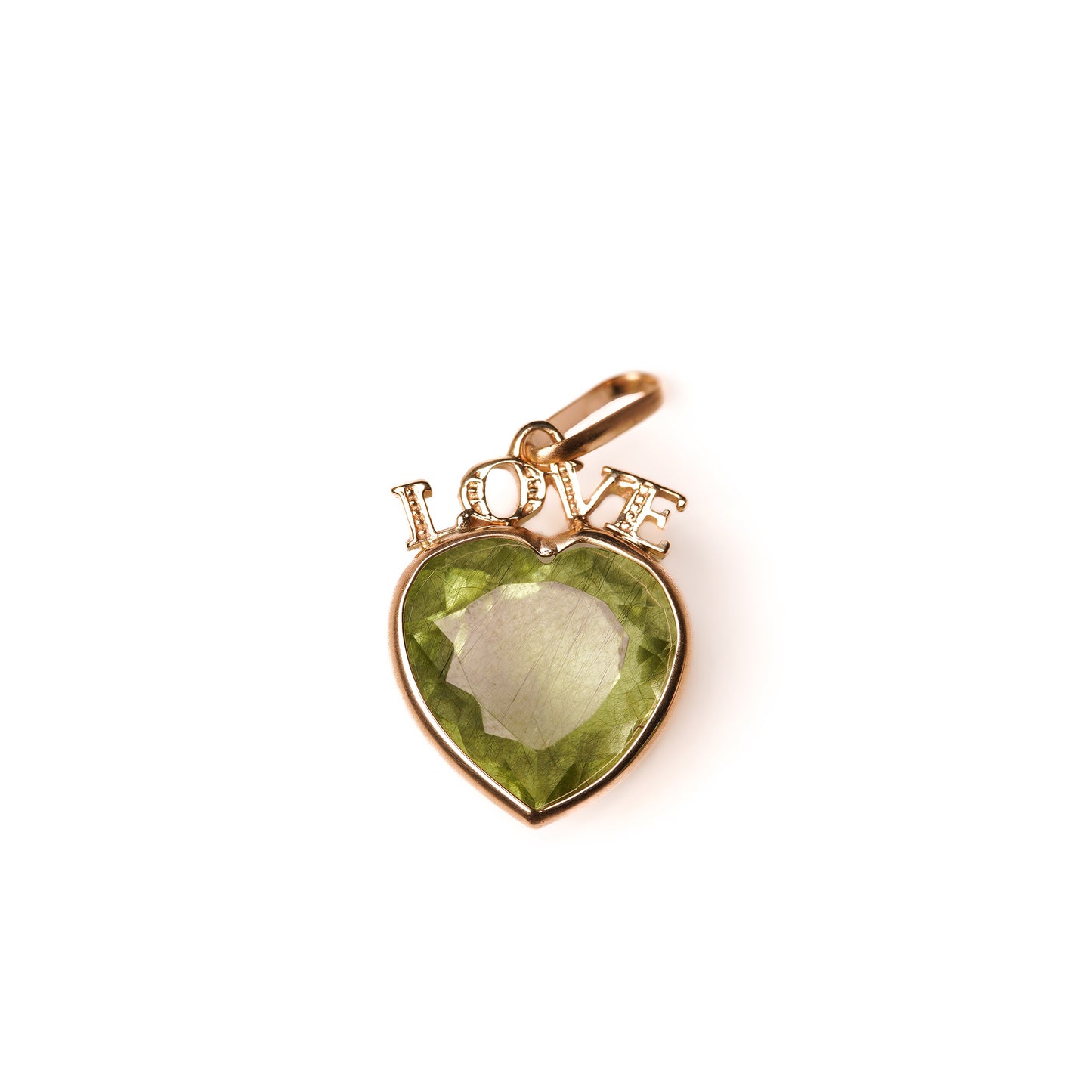 Crown collection pendant top Ludwigite in Peridot