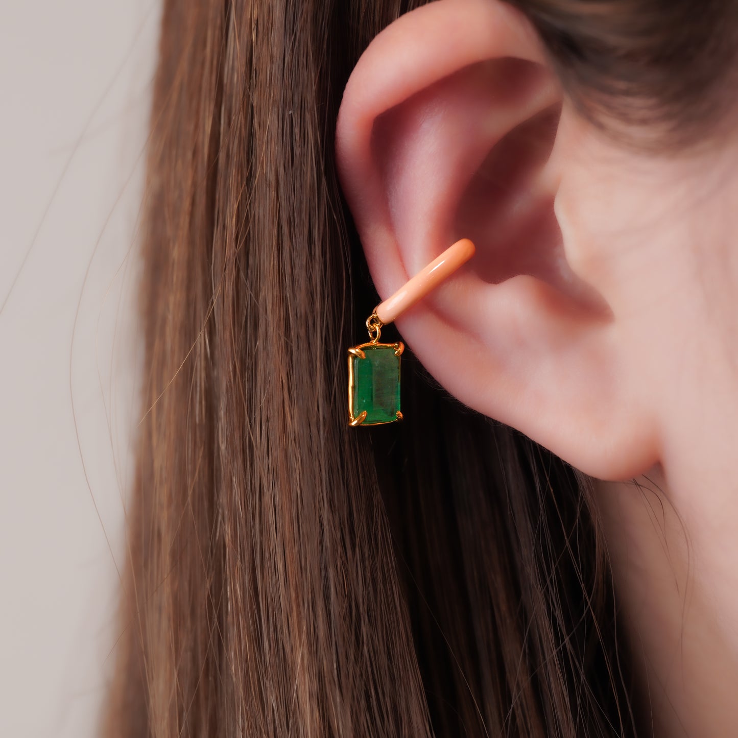 Candy Collection Earcuff < Emerald / Resin >