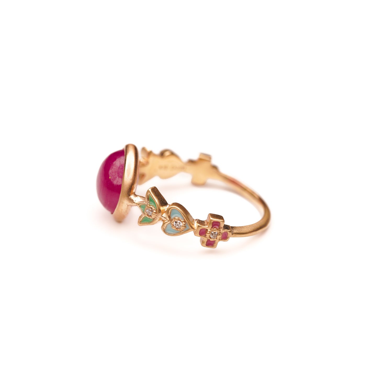 Crown collection design arm ring Star Ruby