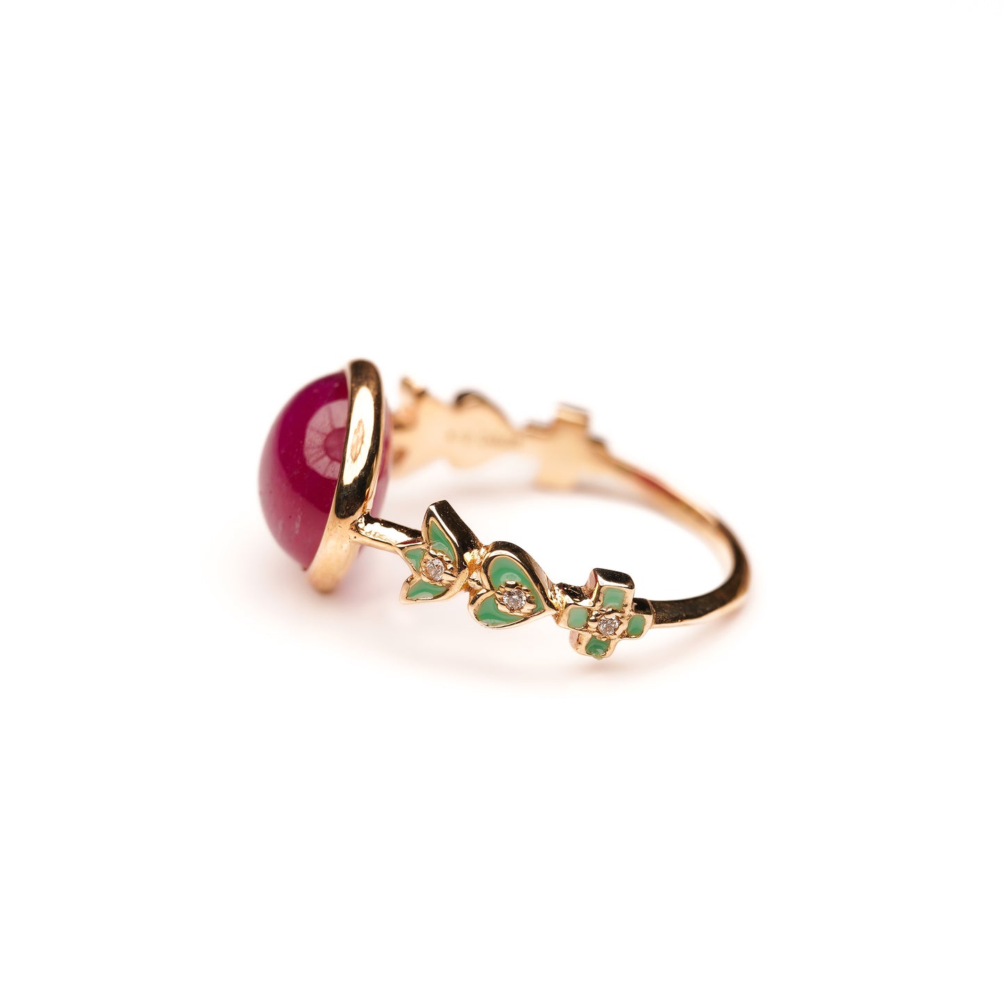 Crown collection design arm ring Ruby