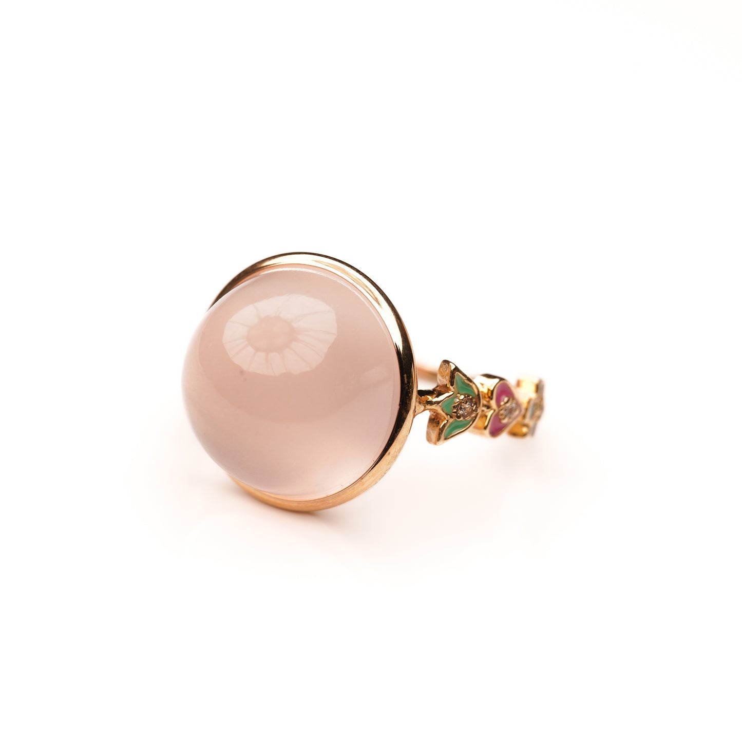 Crown collection design arm ring Rose Quartz
