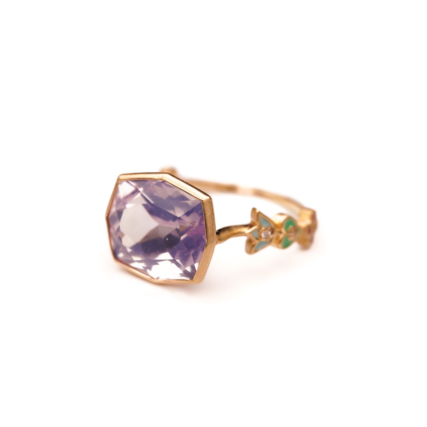 Crown collection design arm ring Lavender Quartz