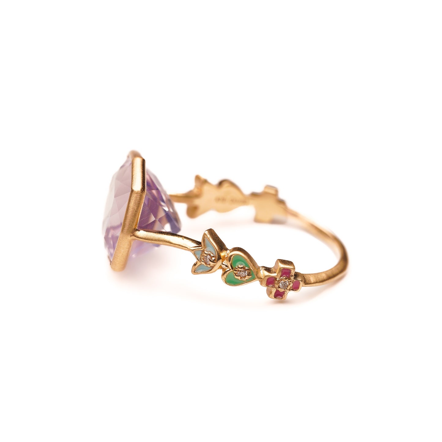 Crown collection design arm ring Lavender Quartz