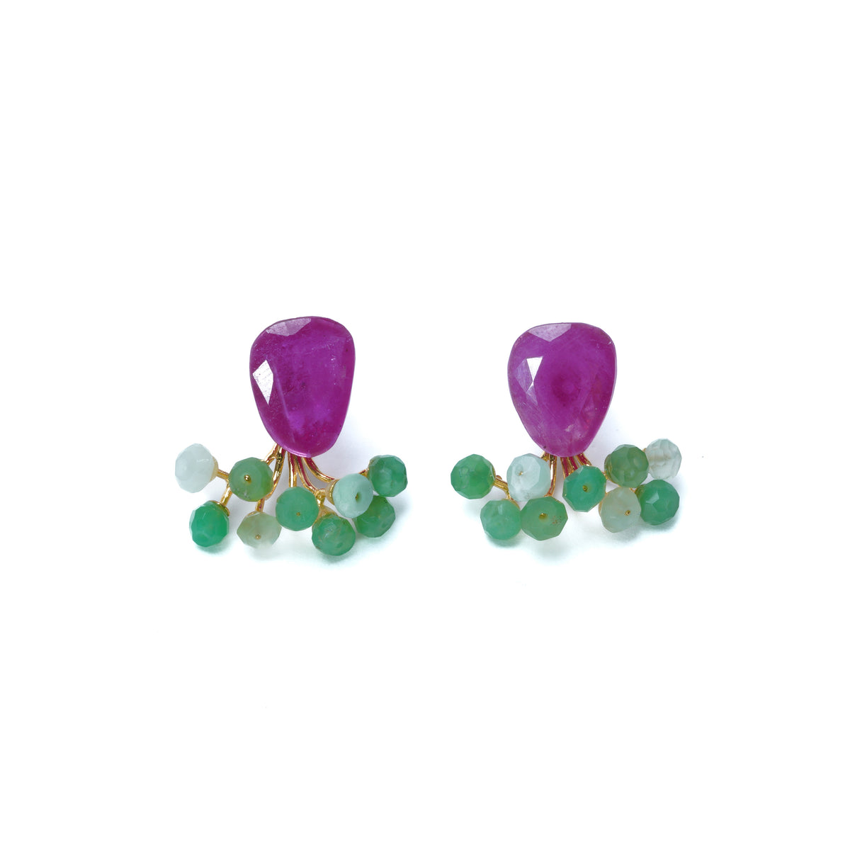 Gemstone Fairy Earrings Collection Pierce < Ruby > – bohem