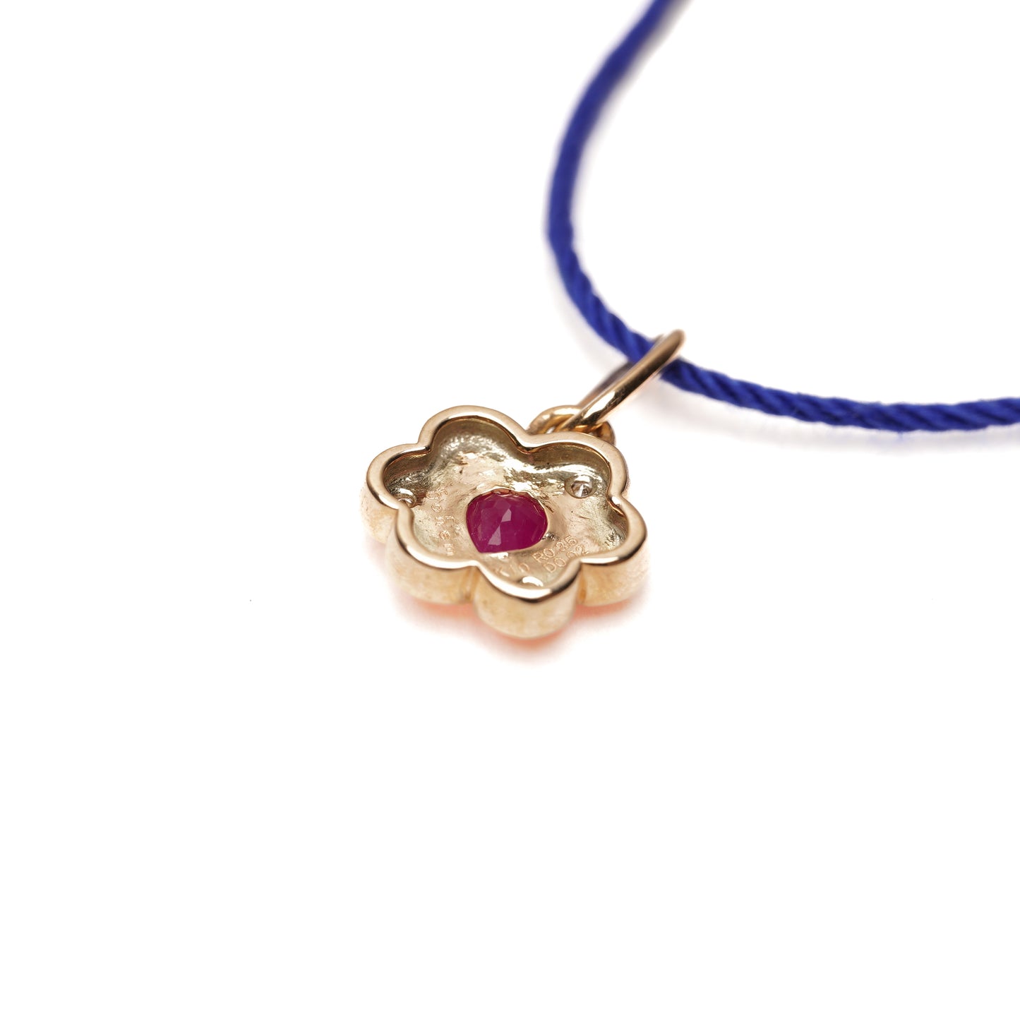 Cotton Flower Collection Charm Ruby