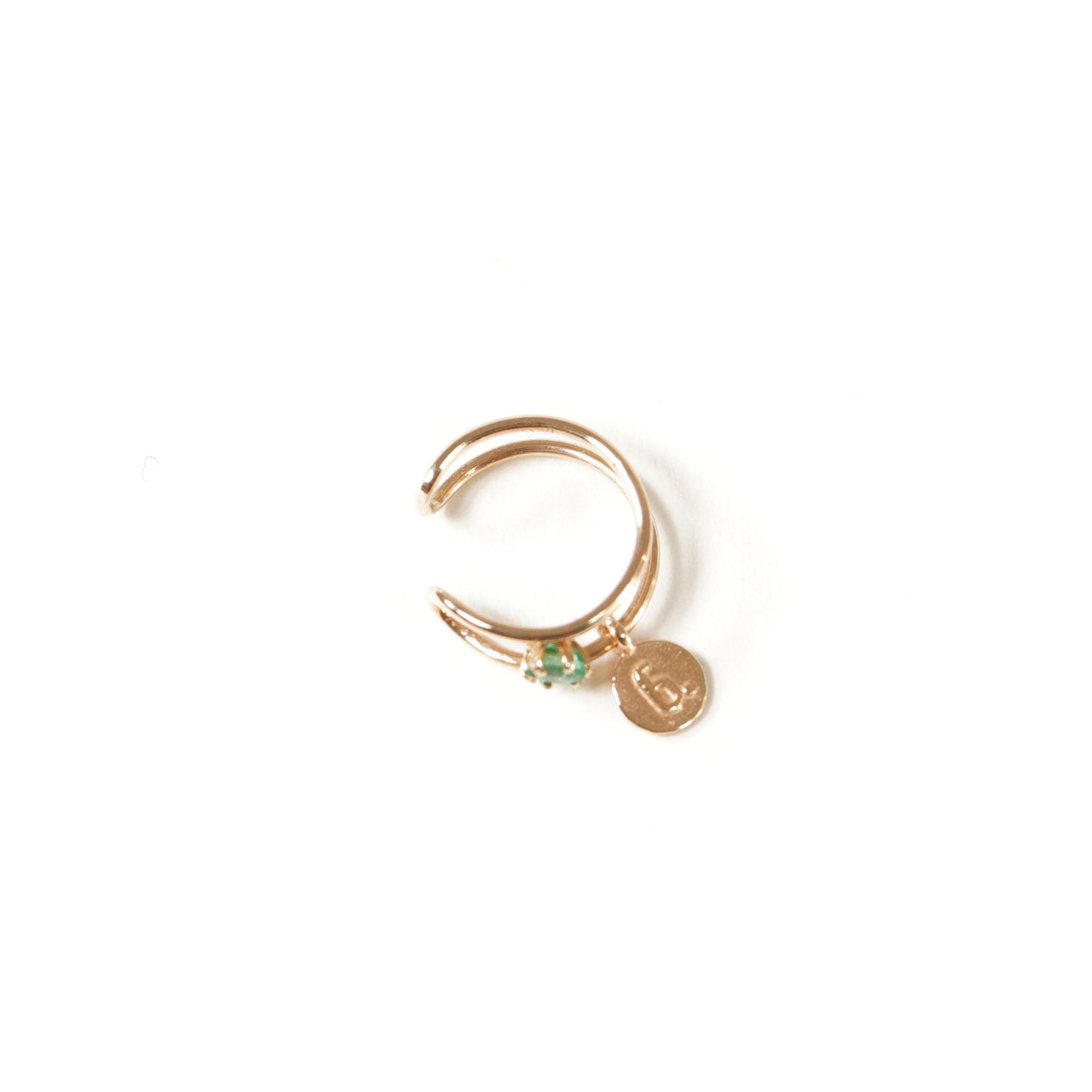 Gold Line Collection Earcuffs < Emerald >