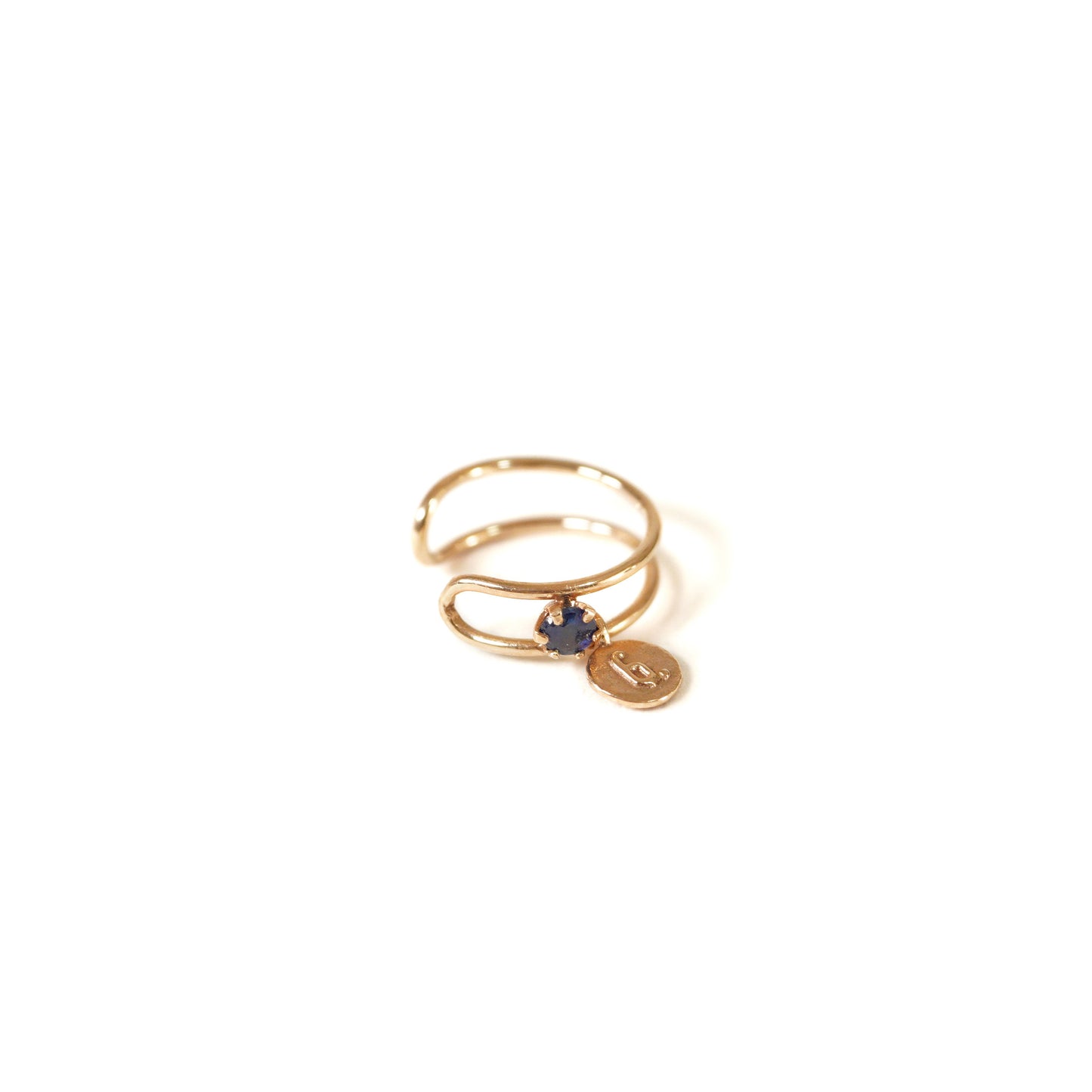 Gold Line Collection Earcuffs < Sapphire >