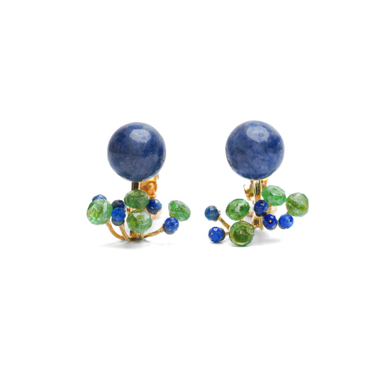 【 Online Limited 】Gemstone Fairy Earrings Collection Earring  < Sodalite >