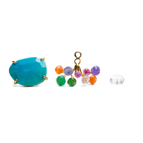 【 Online Limited 】Gemstone Fairy Earrings Collection Pierce  < Turquoise >