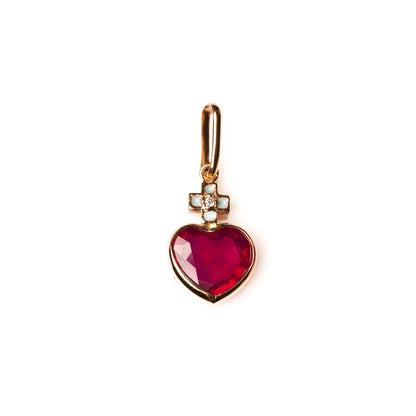 Crown collection pendant top Ruby