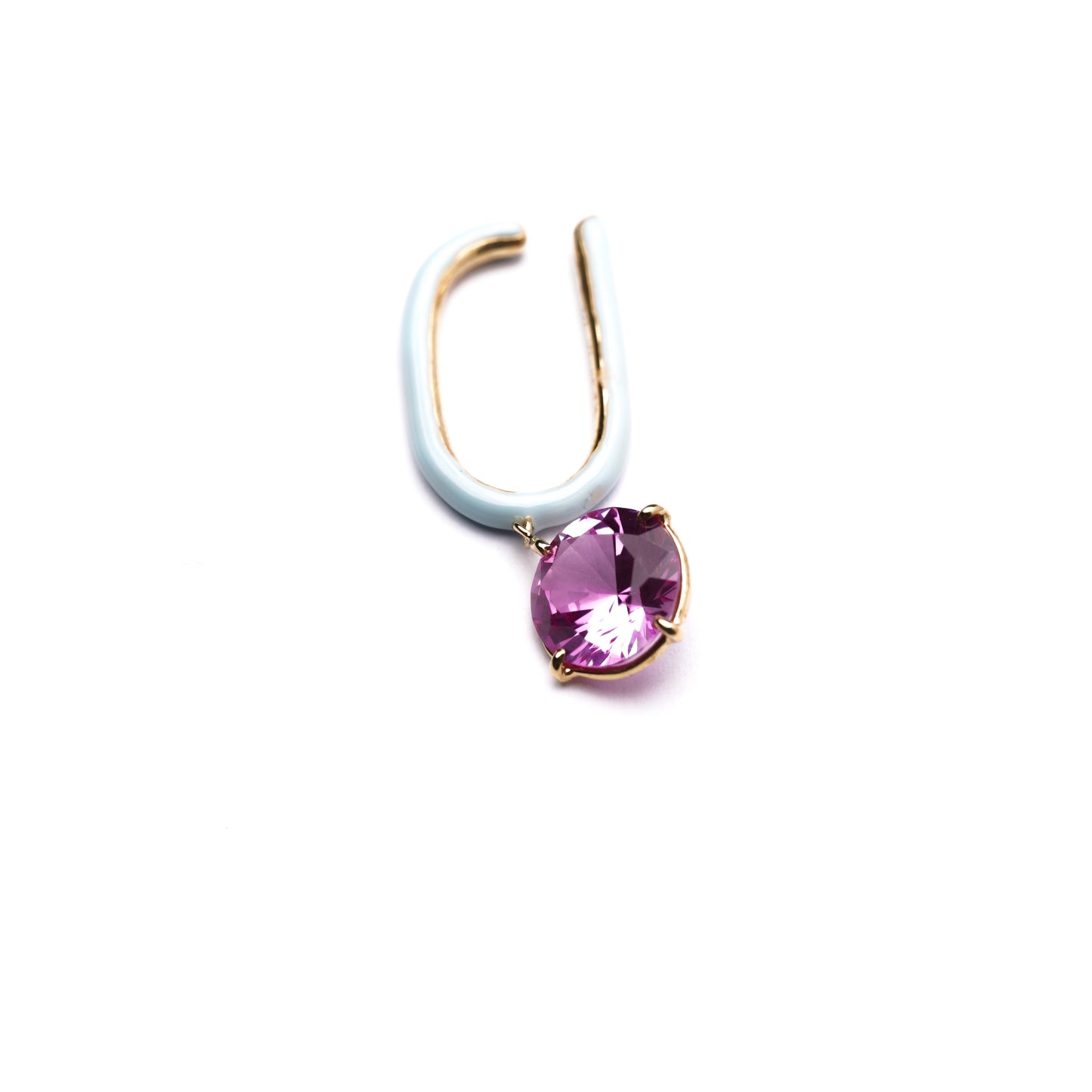 Candy Collection Earcuff < Lab-grown Pink Sapphire >