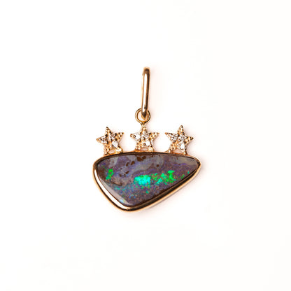 Crown collection pendant top Boulder Opal