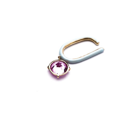 Candy Collection Earcuff < Lab-grown Pink Sapphire >