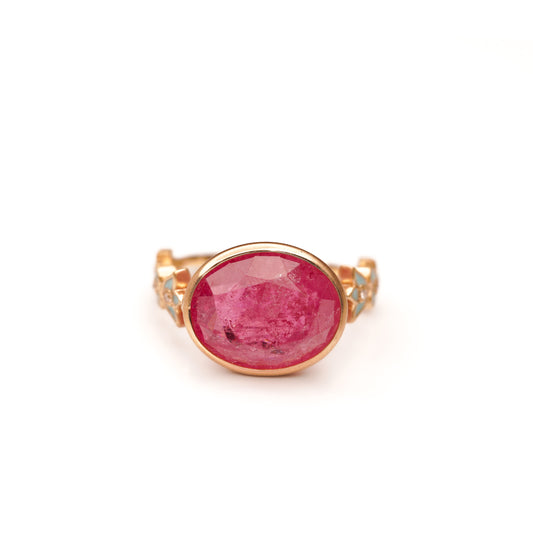 Crown collection design arm ring Inclusion Tourmaline