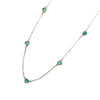 heart Gemstone Loop×Loop Collection Necklace < Emerald >