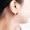 Gemstone Fairy Earrings Collection Pierce  < Fluorite >