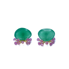  Gemstone Fairy Earrings Collection Pierce < Green Agate >