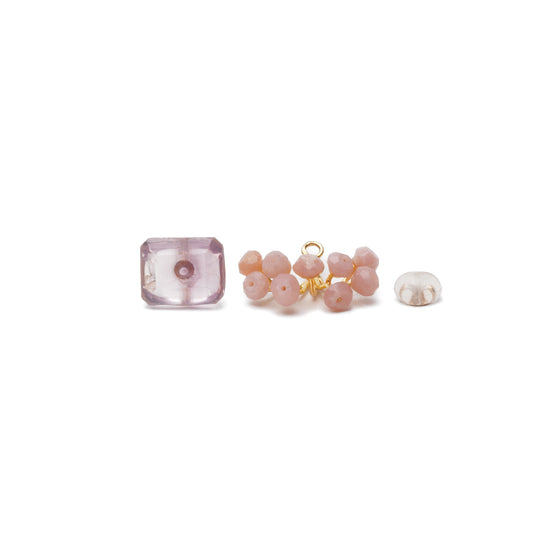 Gemstone Fairy Earrings Collection Pierce  < Pink Fluorite >