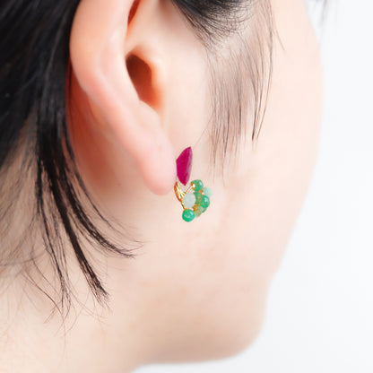 Gemstone Fairy Earrings Collection Pierce < Ruby >