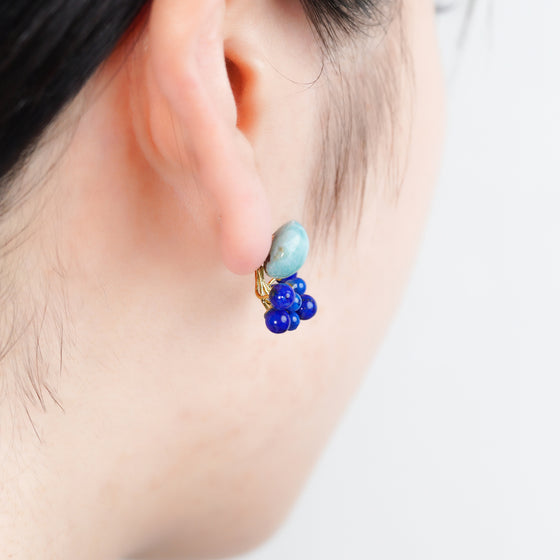 Gemstone Fairy Earrings Collection Pierce < Larimar >