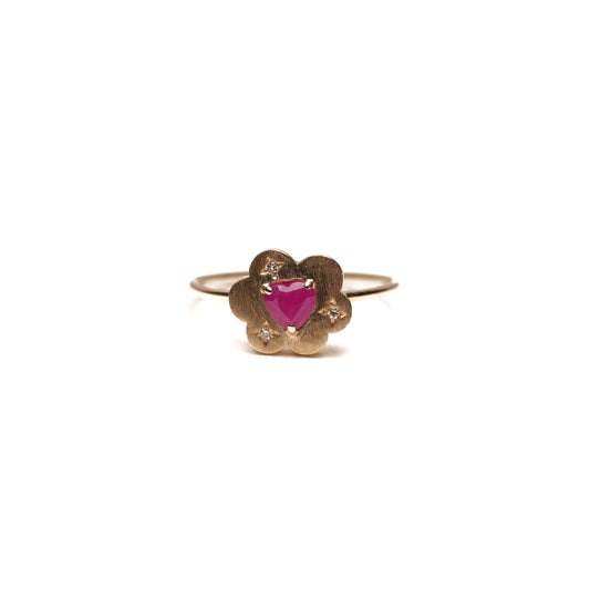 Cotton Flower Collection Ring Ruby