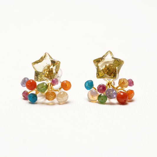 Gemstone Fairy Earrings Collection Pierce　完売