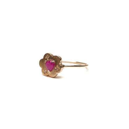 Cotton Flower Collection Ring Ruby