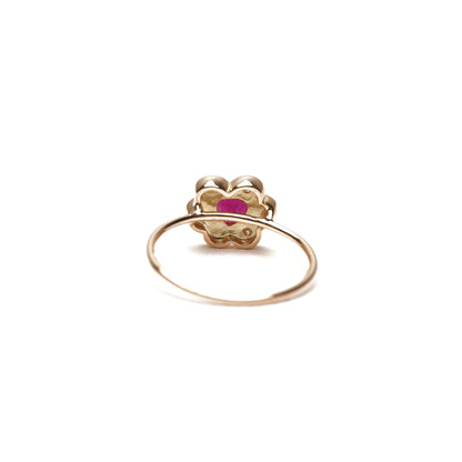 Cotton Flower Collection Ring Ruby