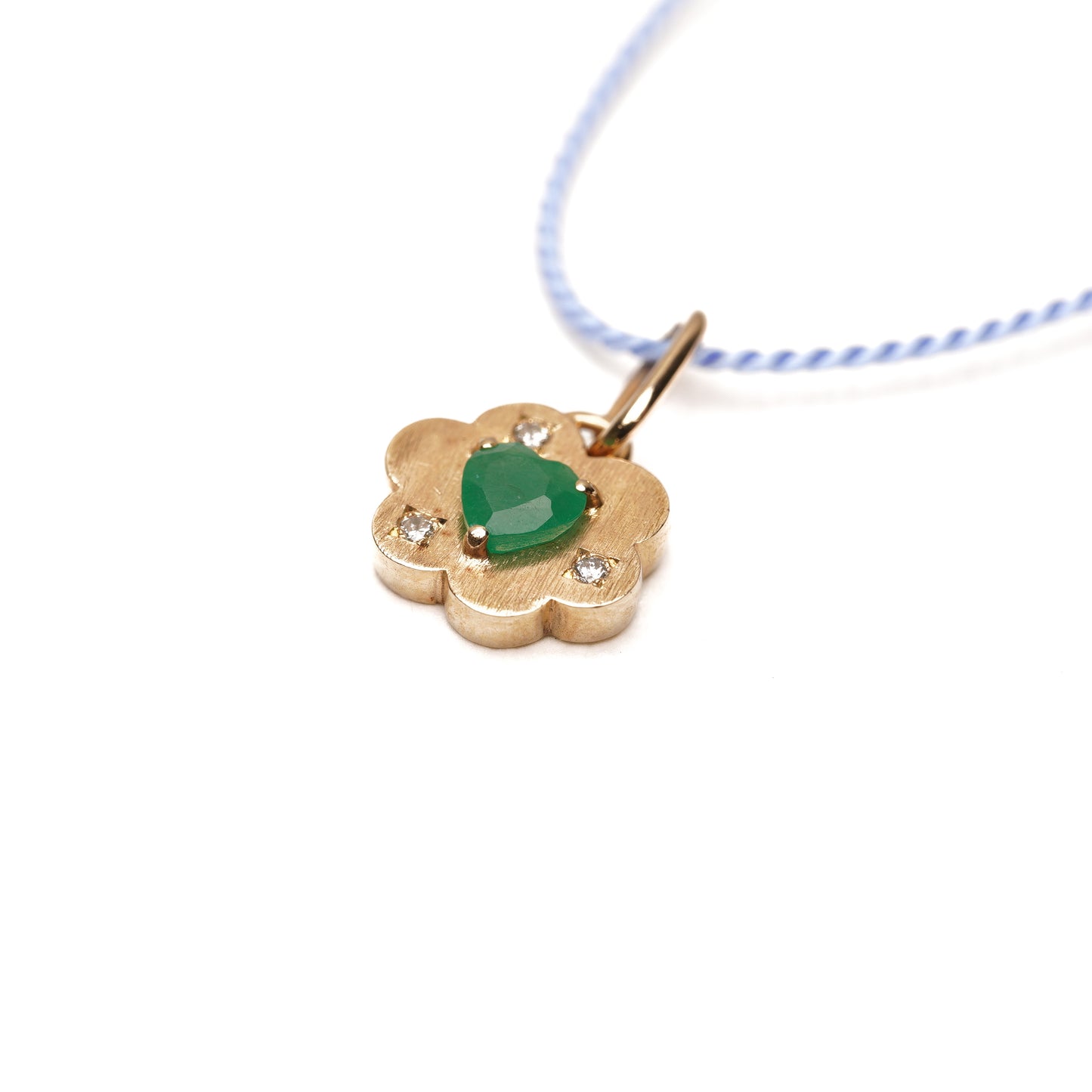 Cotton Flower Collection Charm Emerald