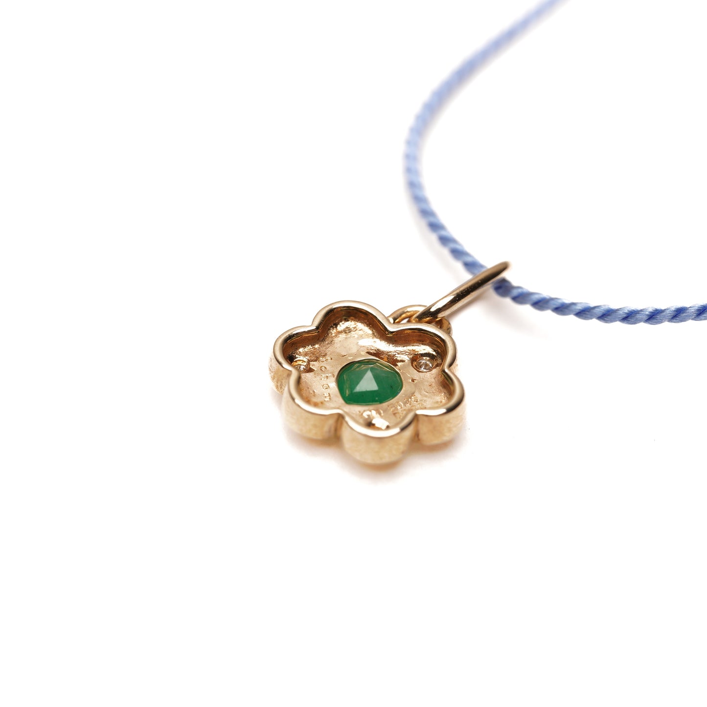 Cotton Flower Collection Charm Emerald