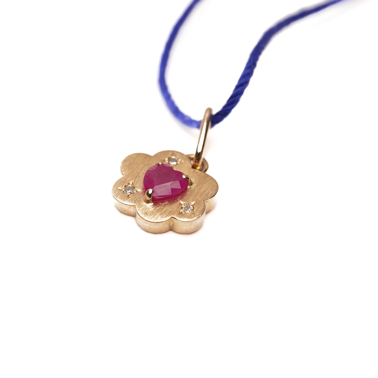 Cotton Flower Collection Charm Ruby