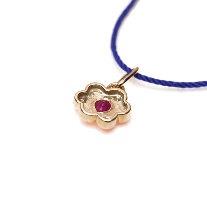 Cotton Flower Collection Charm Ruby