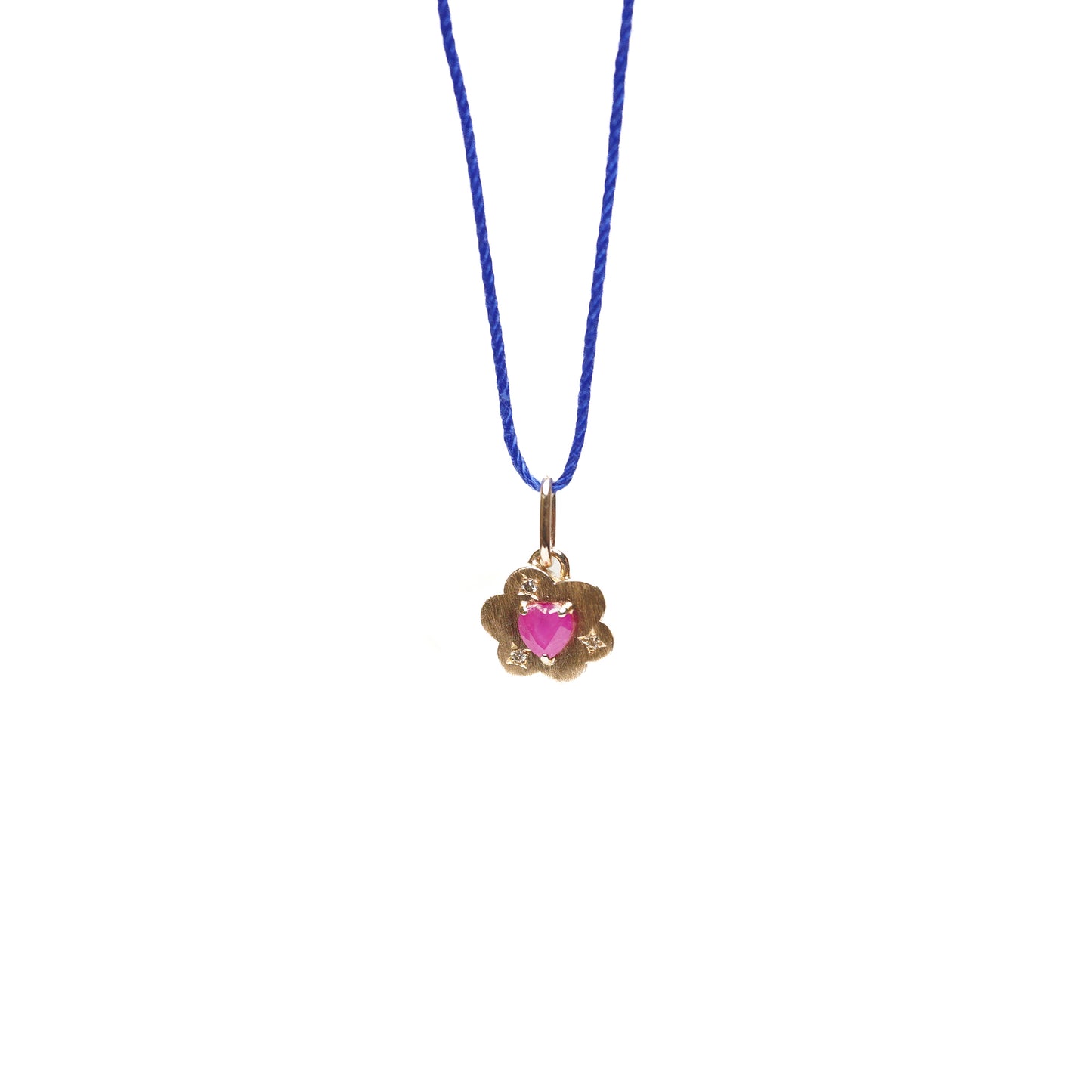 Cotton Flower Collection Charm Ruby