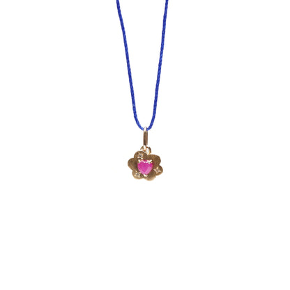 Cotton Flower Collection Charm Ruby