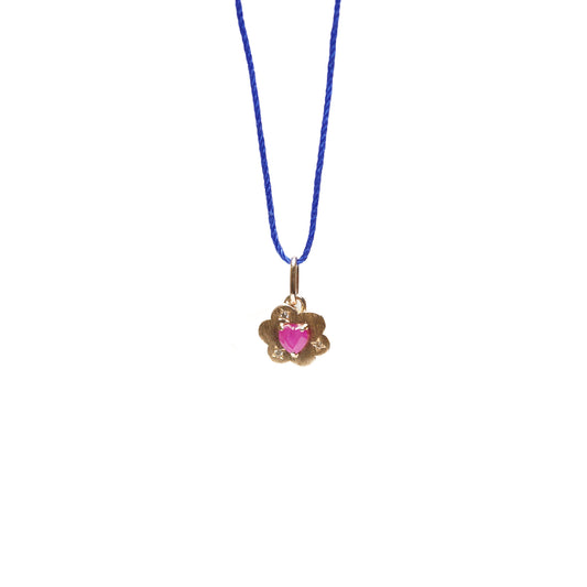 Cotton Flower Collection Charm Ruby