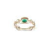 「Q」Ring Collection Ring < Emerald / White topaz >
