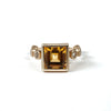 「Q」Ring Collection Ring < Citrine / White topaz >