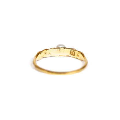 Braid Hair Collection Ring < Fresh water pearl >