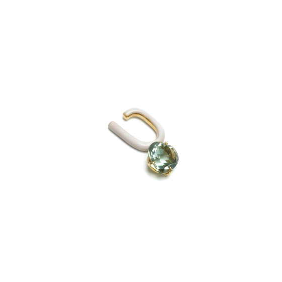 Candy Collection Earcuff < Green Amethyst / Resin >
