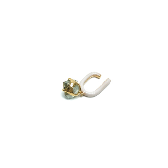 Candy Collection Earcuff < Green Amethyst / Resin >