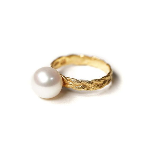 Braid Hair Collection Ring < Pearl >