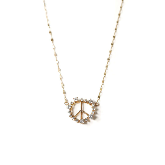 PEACE collection Necklace < Cubic zirconia >