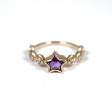  「Q」Ring Collection Ring < Amethyst / White topaz >