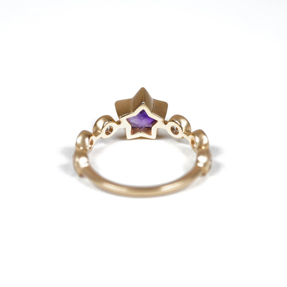 「Q」Ring Collection Ring < Amethyst / White topaz >