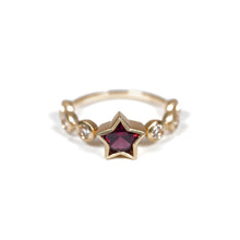  「Q」Ring Collection Ring < Rhodolite Garnet / White topaz >