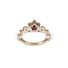 「Q」Ring Collection Ring < Rhodolite Garnet / White topaz >